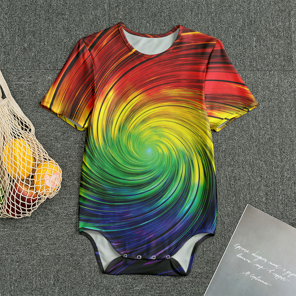 Colorful Swirl Print Men's Bodysuit