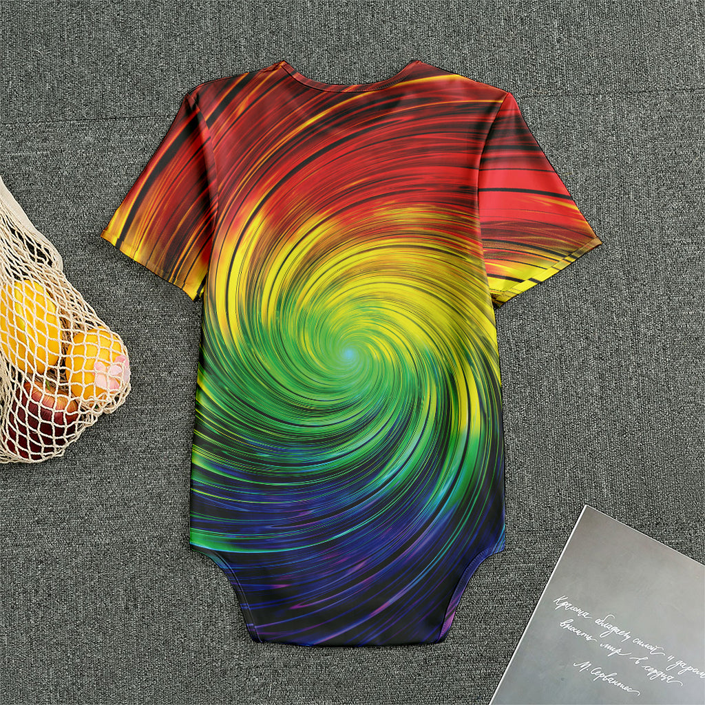Colorful Swirl Print Men's Bodysuit