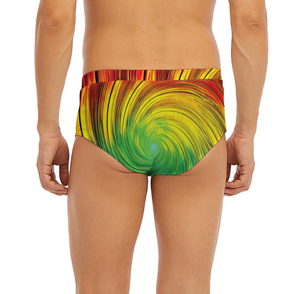 Colorful Swirl Print Men's Briefs