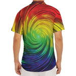 Colorful Swirl Print Men's Deep V-Neck Shirt