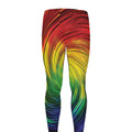 Colorful Swirl Print Men's Leggings
