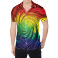 Colorful Swirl Print Men's Shirt