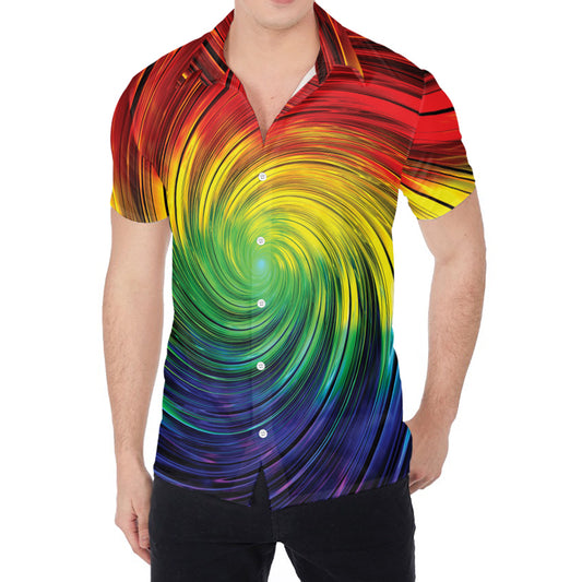Colorful Swirl Print Men's Shirt