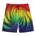 Colorful Swirl Print Men's Swim Trunks