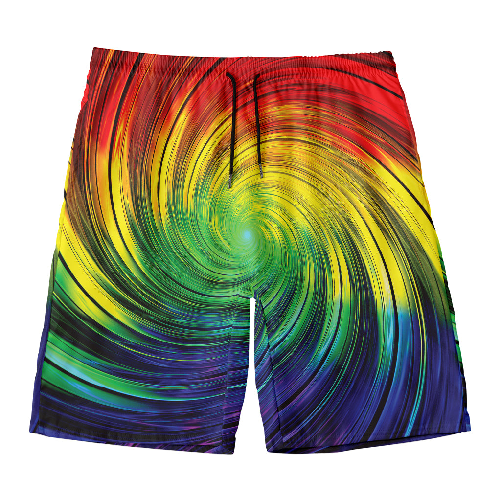 Colorful Swirl Print Men's Swim Trunks