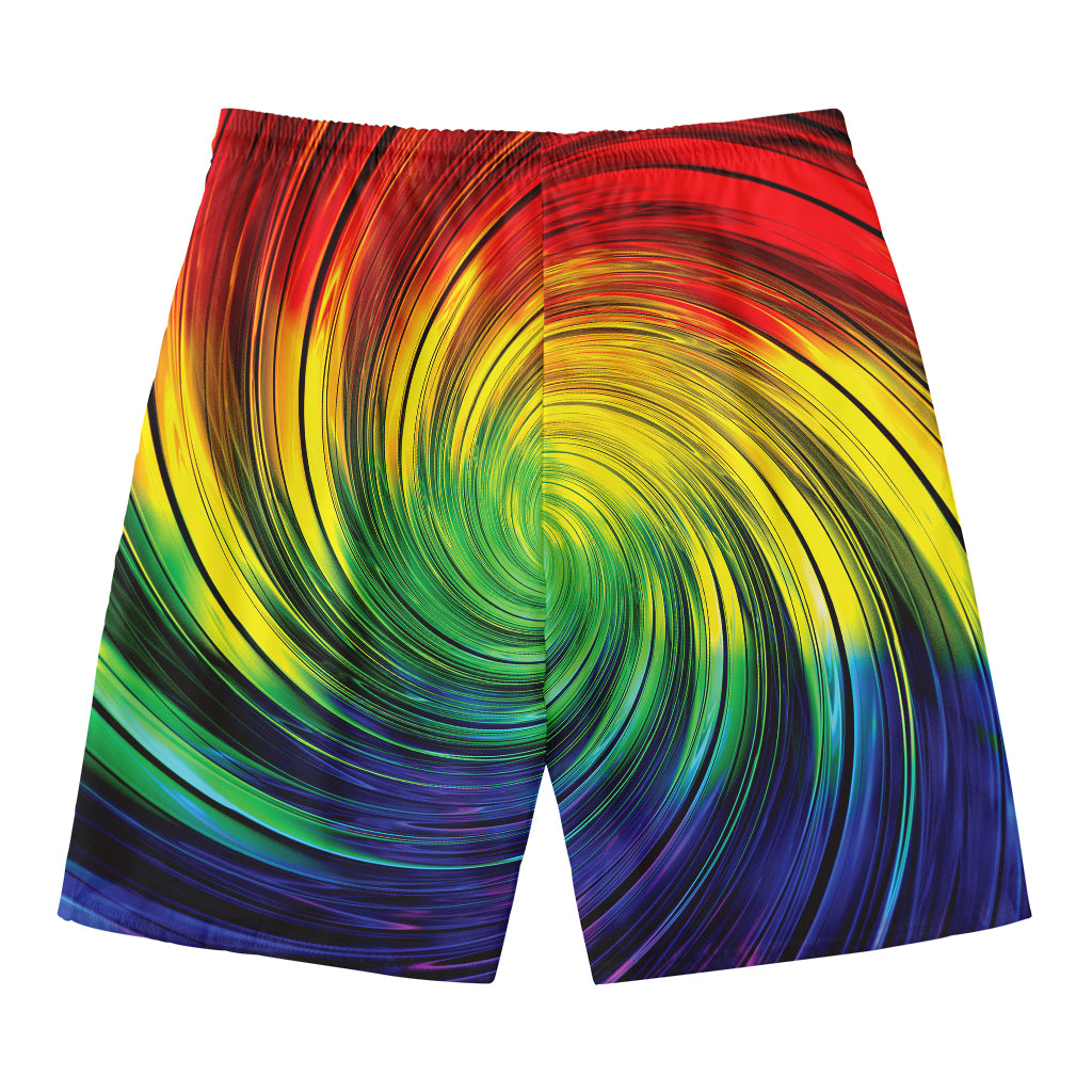 Colorful Swirl Print Men's Swim Trunks
