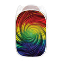 Colorful Swirl Print Mesh Laundry Hamper