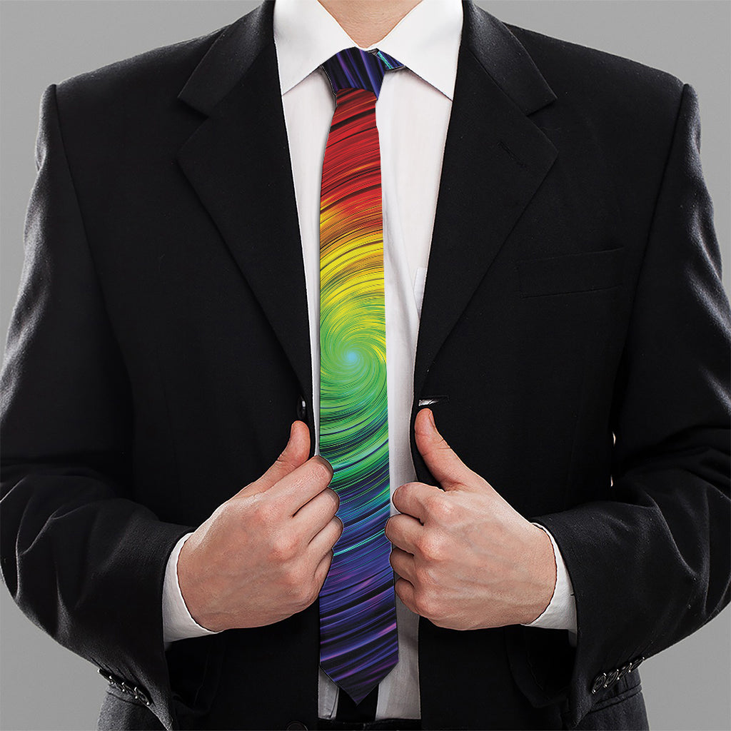 Colorful Swirl Print Necktie