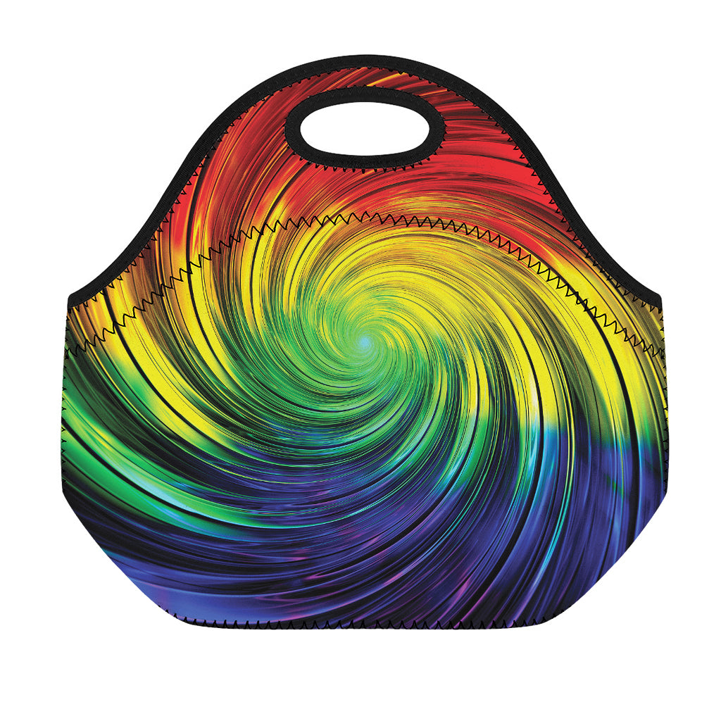 Colorful Swirl Print Neoprene Lunch Bag