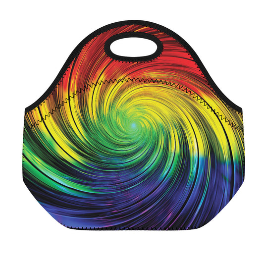 Colorful Swirl Print Neoprene Lunch Bag