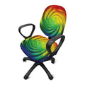 Colorful Swirl Print Office Chair Cover