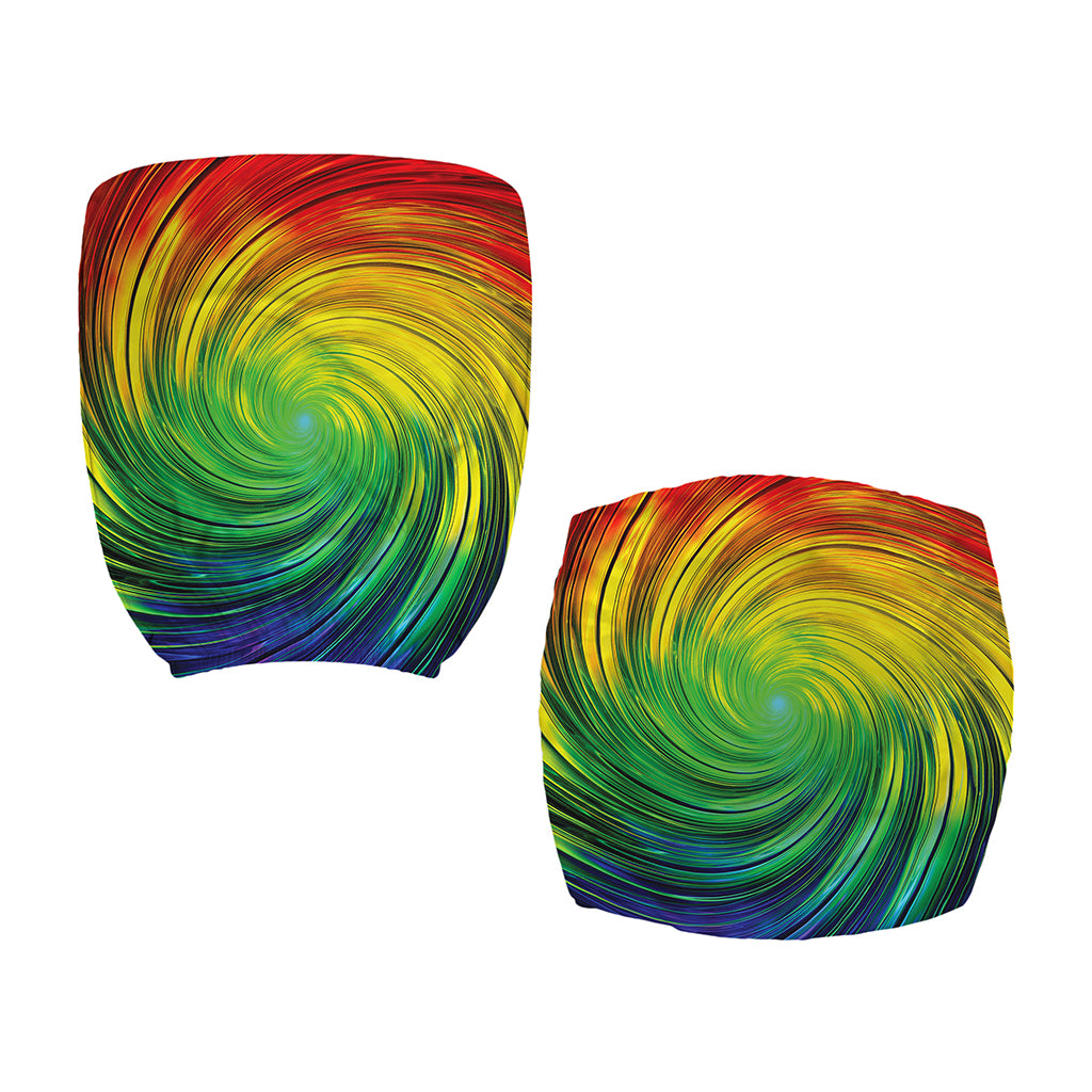 Colorful Swirl Print Office Chair Cover