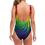 Colorful Swirl Print One Piece Swimsuit
