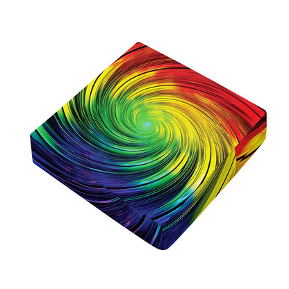 Colorful Swirl Print Outdoor Seat Cushion Cover