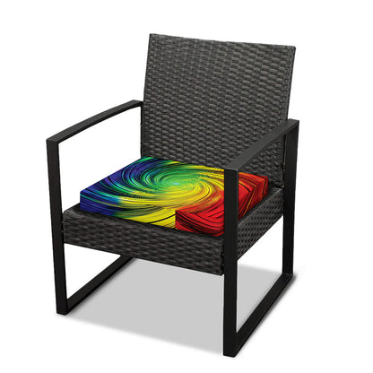 Colorful Swirl Print Outdoor Seat Cushion Cover