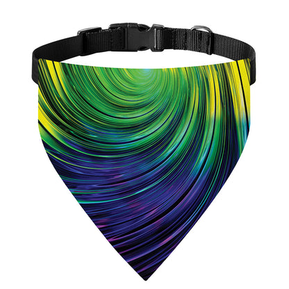 Colorful Swirl Print Over The Collar Dog Bandana