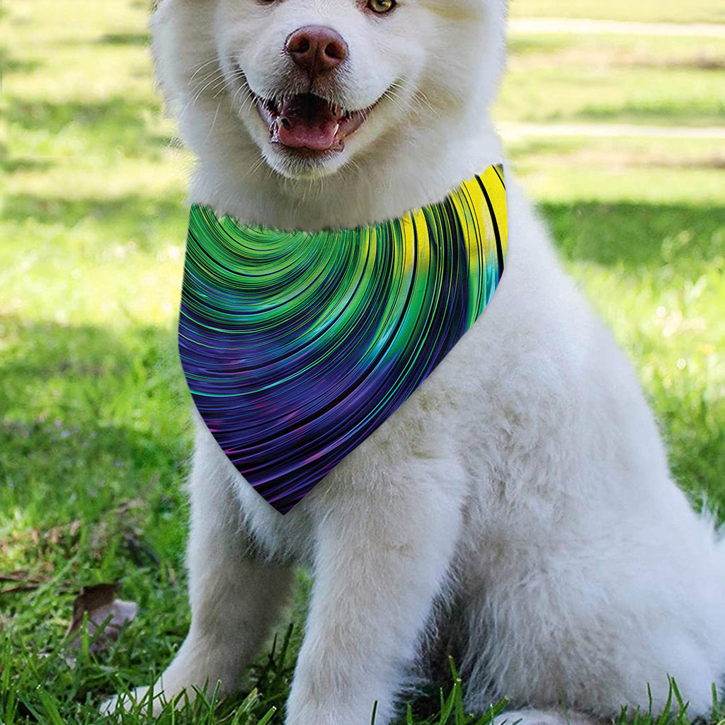 Colorful Swirl Print Over The Collar Dog Bandana