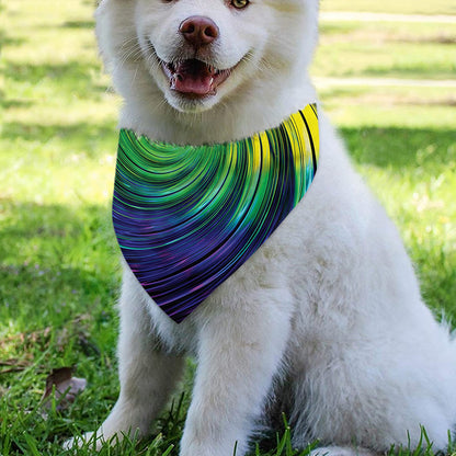Colorful Swirl Print Over The Collar Dog Bandana
