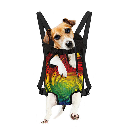 Colorful Swirl Print Pet Carrier Backpack