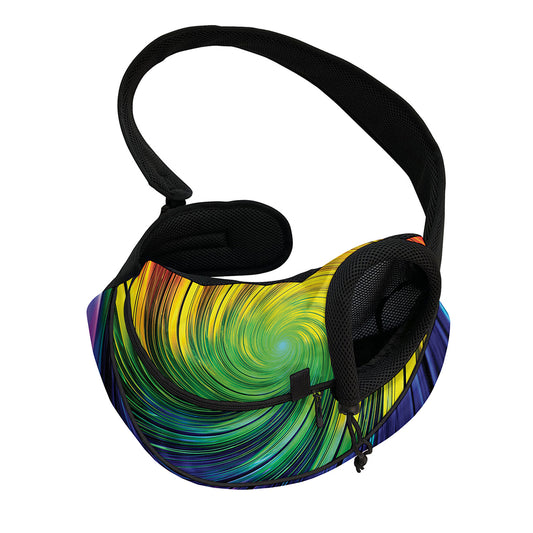Colorful Swirl Print Pet Sling Carrier