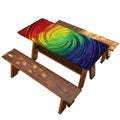 Colorful Swirl Print Picnic Table Cover