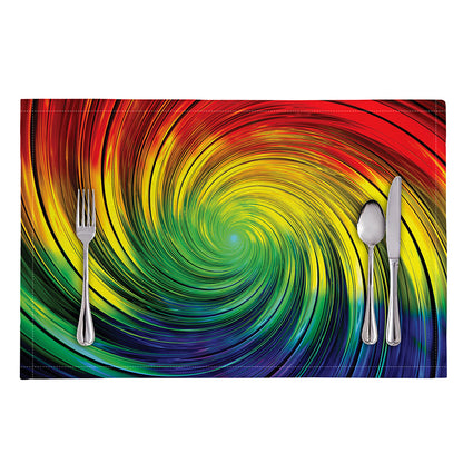 Colorful Swirl Print Placemat