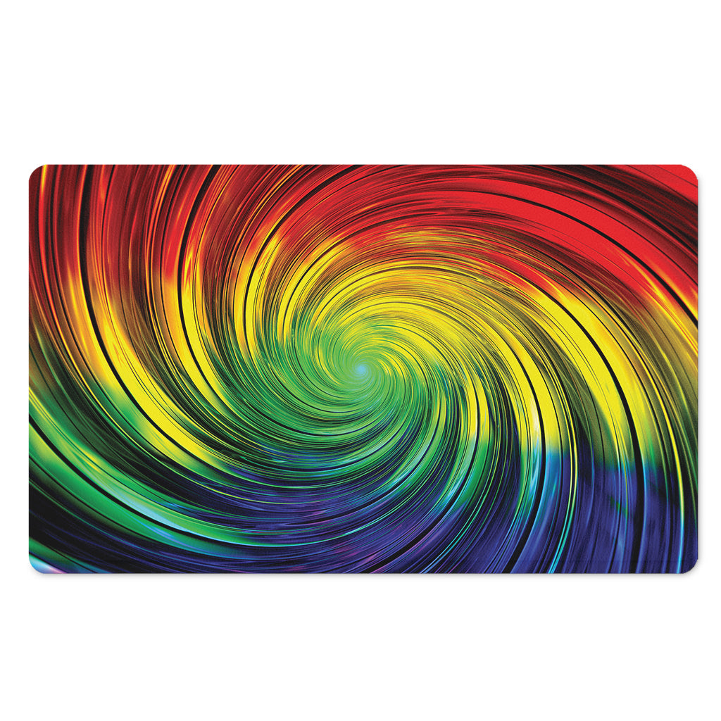 Colorful Swirl Print Polyester Doormat