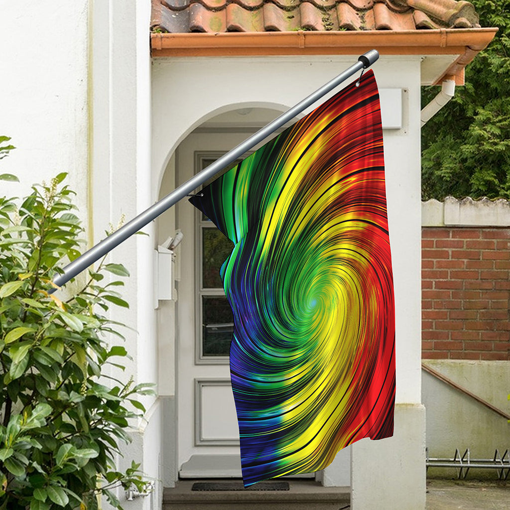 Colorful Swirl Print Polyester Flag
