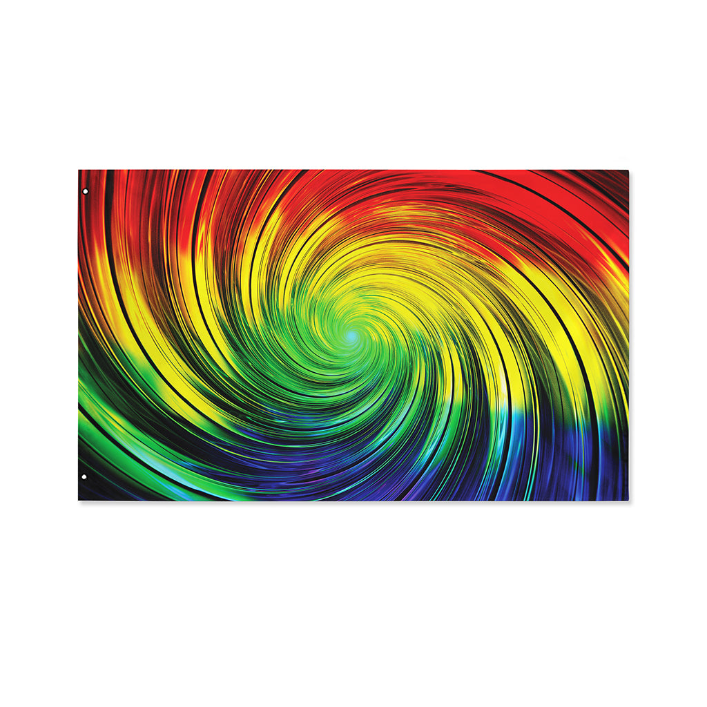 Colorful Swirl Print Polyester Flag