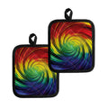 Colorful Swirl Print Pot Holders