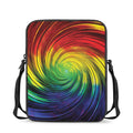 Colorful Swirl Print Rectangular Crossbody Bag