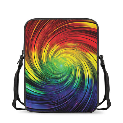 Colorful Swirl Print Rectangular Crossbody Bag