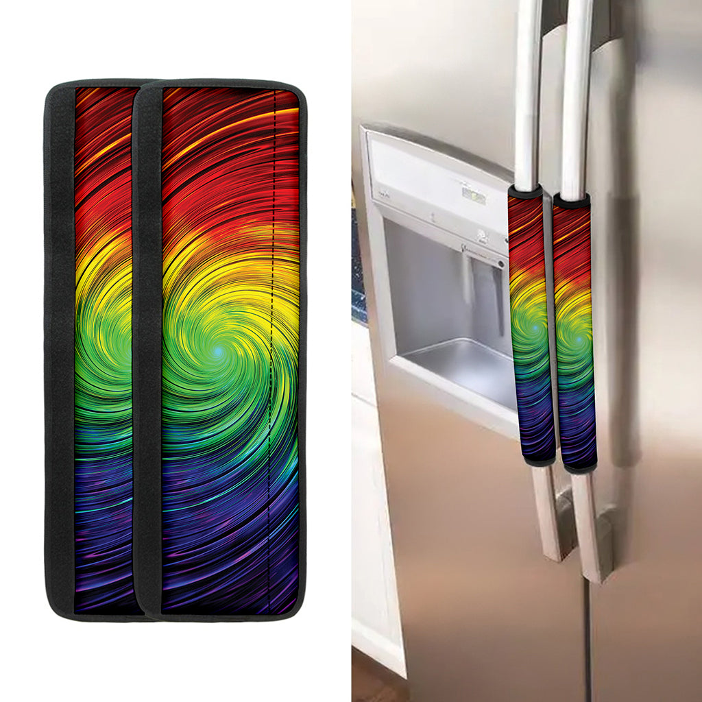 Colorful Swirl Print Refrigerator Handle Covers