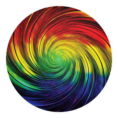 Colorful Swirl Print Round Blanket