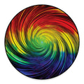 Colorful Swirl Print Round Floor Mat
