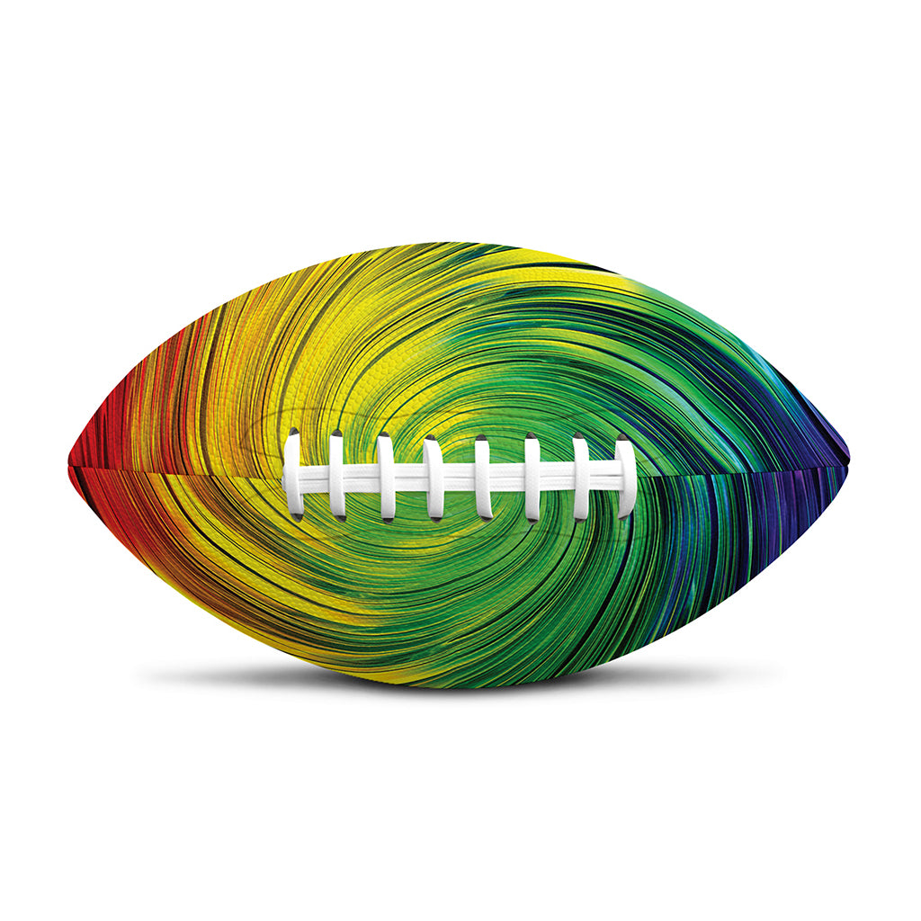 Colorful Swirl Print Rugby Ball