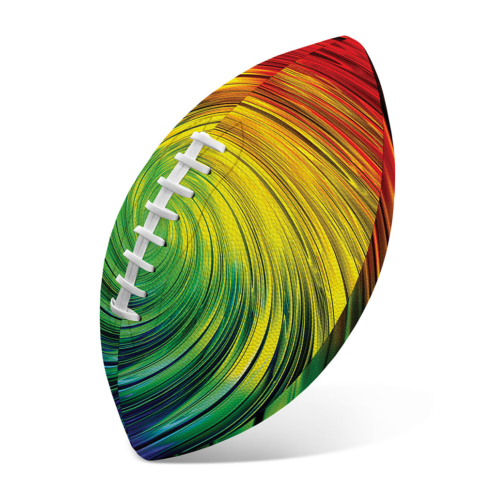 Colorful Swirl Print Rugby Ball