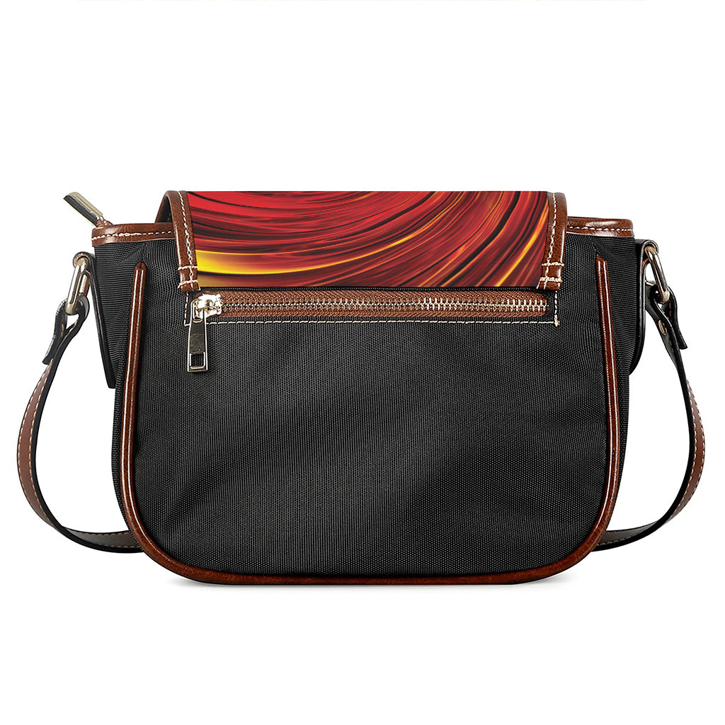 Colorful Swirl Print Saddle Bag