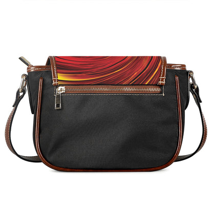 Colorful Swirl Print Saddle Bag