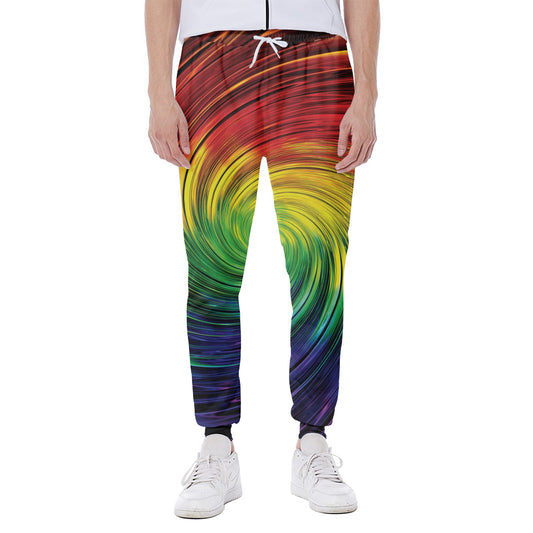 Colorful Swirl Print Scuba Joggers
