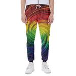 Colorful Swirl Print Scuba Joggers