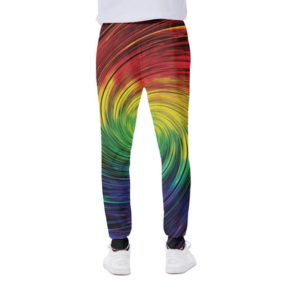 Colorful Swirl Print Scuba Joggers