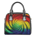 Colorful Swirl Print Shoulder Handbag