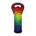 Colorful Swirl Print Single Neoprene Wine Tote