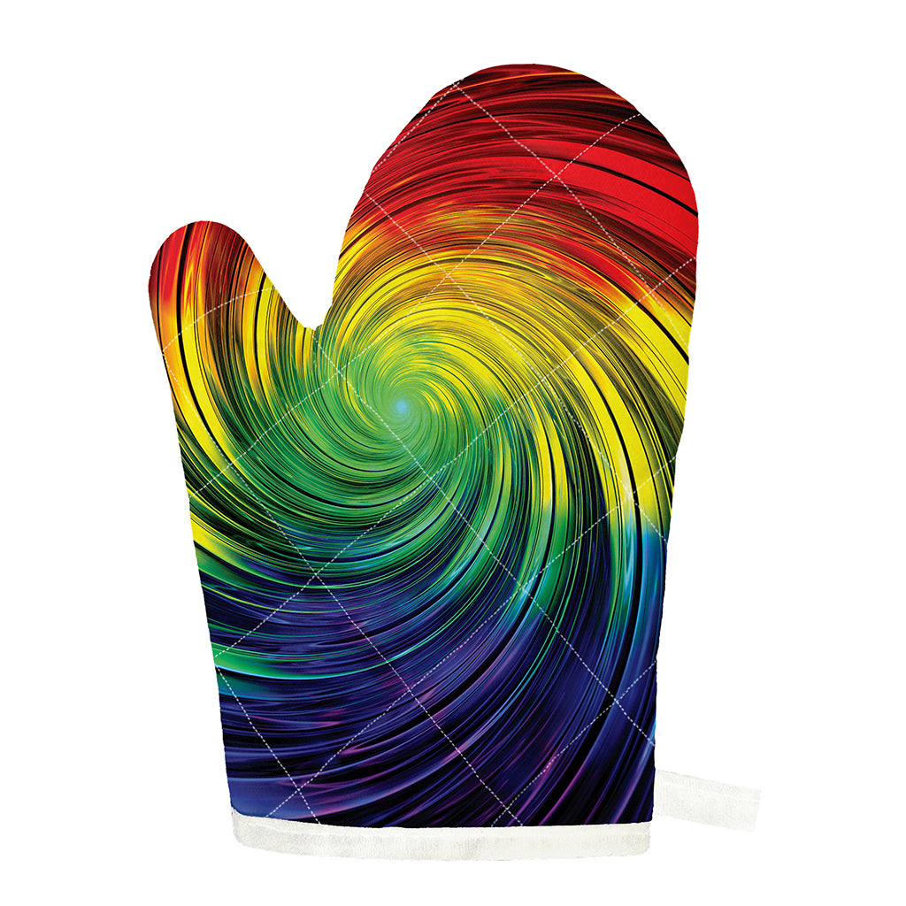 Colorful Swirl Print Single Oven Mitt