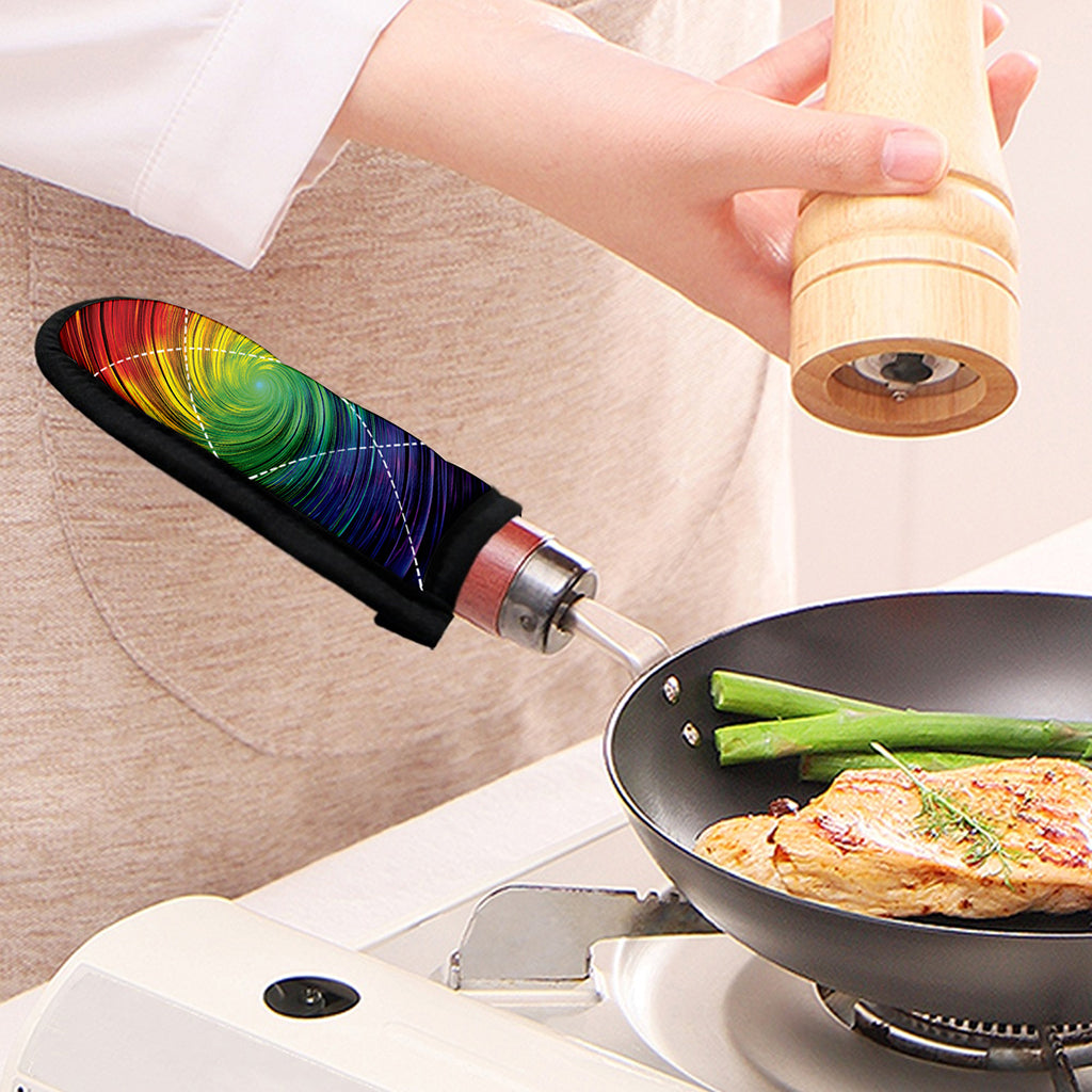 Colorful Swirl Print Skillet Handle Cover