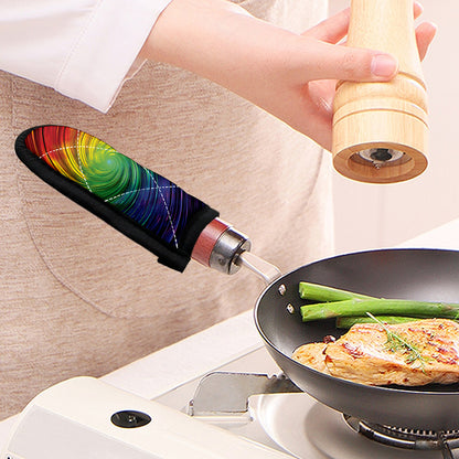 Colorful Swirl Print Skillet Handle Cover