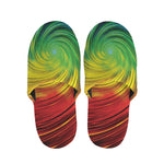 Colorful Swirl Print Slippers