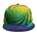 Colorful Swirl Print Snapback Cap