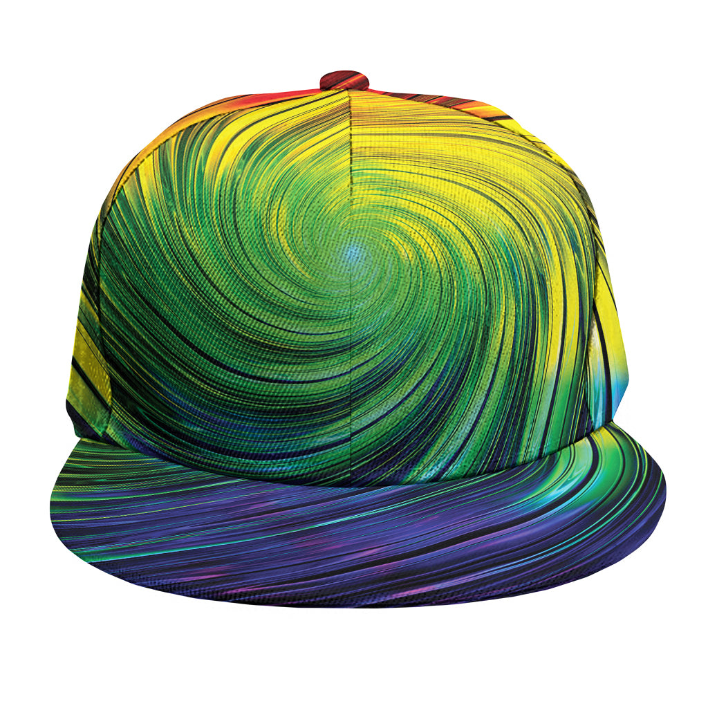 Colorful Swirl Print Snapback Cap